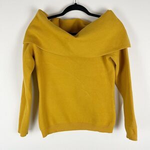 Finders Yellow Mustard Off Shoulder Sweatshirt Medium​​​​